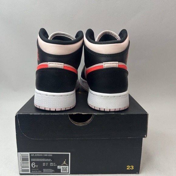 Nike Shoes Air Jordan 1 Retro Mid GS “Atmosphere/Pink Black” 2023 - Picture 4 of 5